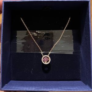 Swarovski Sparkling Dance necklace
Round cut, Red, Rose gold-tone plated